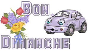 Gif animé Bon dimanche voiture
